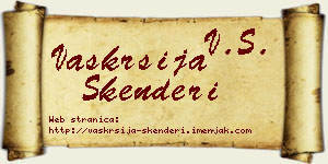 Vaskrsija Skenderi vizit kartica
